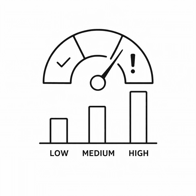 Risk benchmarking icon